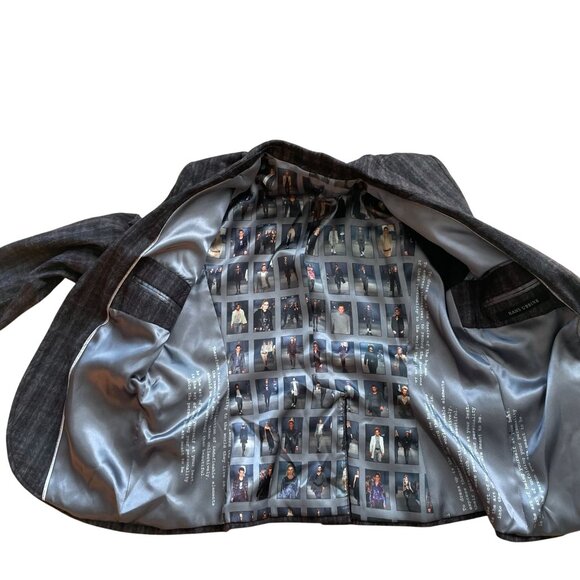 Hans Ubbink Embellished Single-Breasted Blazer Jacket Women's Purple Check - Picture 8 of 16